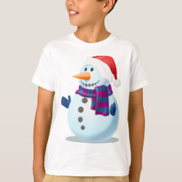 Xmas Kids Sweatshirt Snowman Design T-Shirt