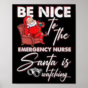 Xmas Krankenpflege Mitarbeiter der Krankenpflege N Poster