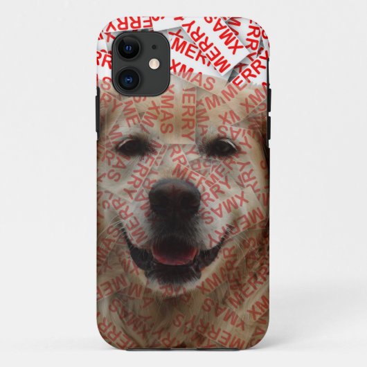 Xmas lächelnder Golden Retriever Dog Case-Mate iPhone Hülle (Rückseite)
