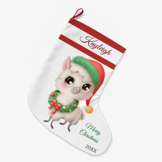 Xmas Lamb Grosser Weihnachts-Strumpf Großer Weihnachtsstrumpf (Vorderansicht (hängend))