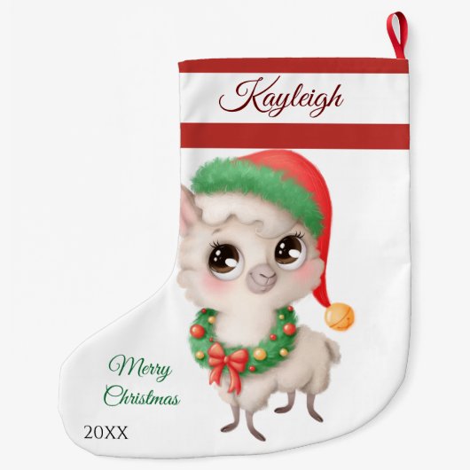 Xmas Lamb Grosser Weihnachts-Strumpf Großer Weihnachtsstrumpf (Rückseite)