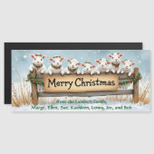 Xmas Lambs Magnetic Grußkarte Magnetkarte (Vorne/Hinten)