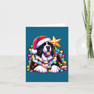 Xmas Landseer Neufundländer Hund Verheddert Weihna Karte