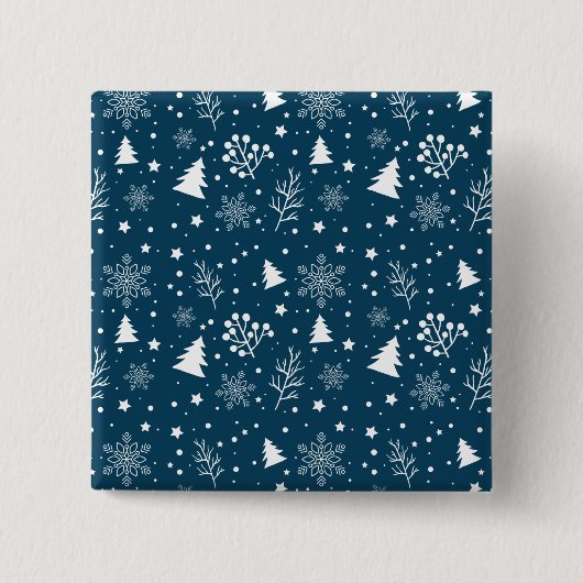Xmas Leaf und Schnee Button (Vorderseite)