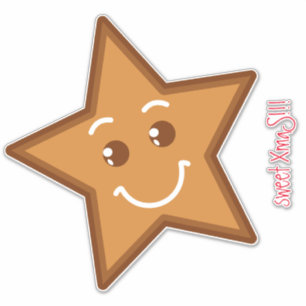 XmaS-Lebkuchen cooler Stern Benutzerdefinierter Te Aufkleber