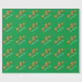 XmaS-Lebkuchen-Grünes Wrapping Paper Geschenkpapier (Flach)