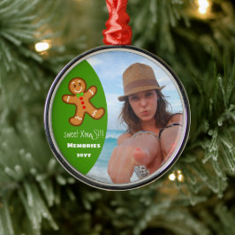 XmaS Lebkuchen Mann Custom YEAR Green Ornament Aus Metall