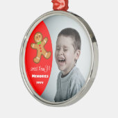 XmaS Lebkuchen Mann Custom YEAR Red Ornament Aus Metall (Links)