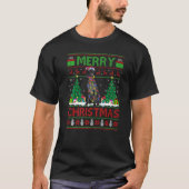 Xmas leuchtet hässlich deutsch Kurzhaarwurm Ch T-Shirt (Vorderseite)