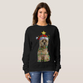 Xmas Leuchtturm Matching Santa Cairn Terrier Ch Sweatshirt (Vorne ganz)