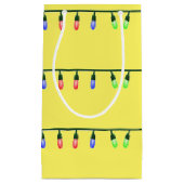 Xmas Lichter auf Gelb Kleine Geschenktüte (Vorderseite)