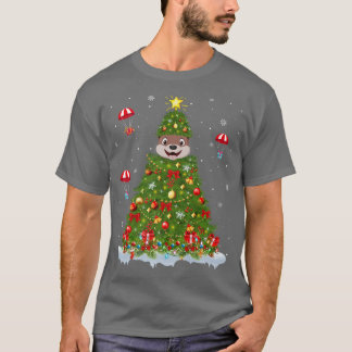 Xmas Lichter Matching Familie Sonniges Meer Otter  T-Shirt