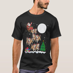 Xmas Lichter Santa Reitet Schlitten Australian Ca T-Shirt