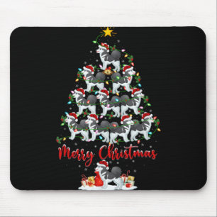 Xmas Lichter Santa Siberian Husky Hund Weihnachtsb Mousepad
