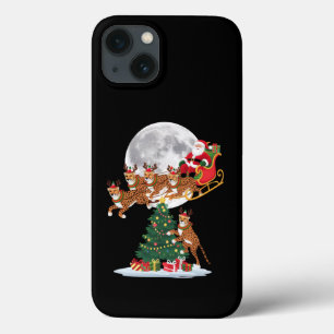 Xmas-Lichterlustiger Weihnachtsmann auf Cheetah Case-Mate iPhone Hülle