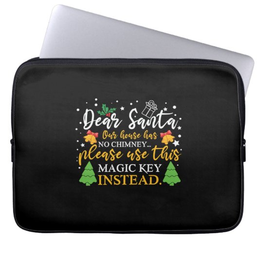 Xmas Liebe Santa Magic Key Laptopschutzhülle (Vorderseite)