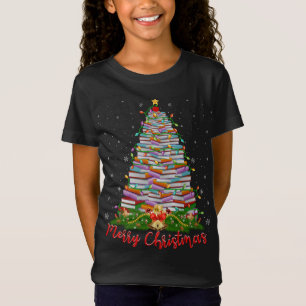Xmas Light Book Lover Librarian Library Bücher Chr T-Shirt