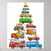 Xmas Light Christmas Tree, Funny Xmas Boys Kids To Poster (Vorne)