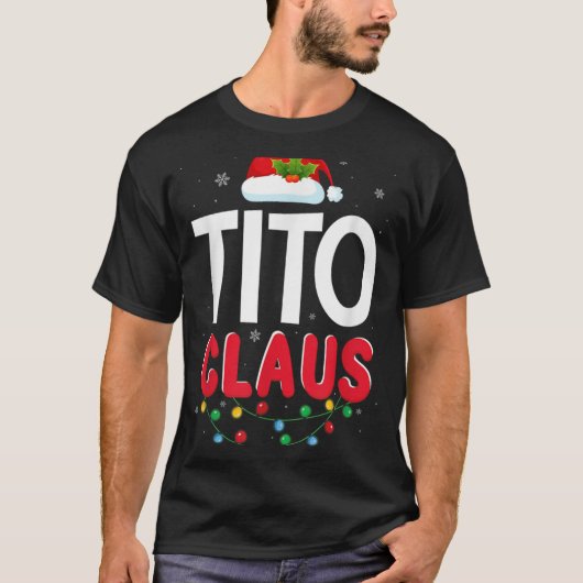 Xmas Light Tito Santa Claus Christmas Matching Cos T-Shirt (Vorderseite)