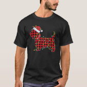 Xmas Lighting Buffalo Kariert Scottie Dog C T-Shirt (Vorderseite)