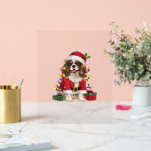 Xmas Lighting Cavalier King Charles Spaniel Dog Ch Acrylschild (Hochzeit)
