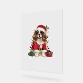 Xmas Lighting Cavalier King Charles Spaniel Dog Ch Acrylschild (Winkel)