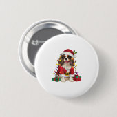 Xmas Lighting Cavalier King Charles Spaniel Dog Ch Button (Vorne & Hinten)