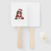 Xmas Lighting Cavalier King Charles Spaniel Dog Ch Fächer (Vorne und Hinten)