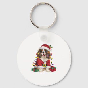 Xmas Lighting Cavalier King Charles Spaniel Dog Ch Schlüsselanhänger
