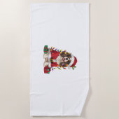 Xmas Lighting Cavalier King Charles Spaniel Dog Ch Strandtuch (Vorderseite)