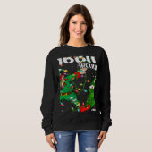 Xmas Lighting Elf Dabbing Around The Christmas Tre Sweatshirt (Vorne ganz)