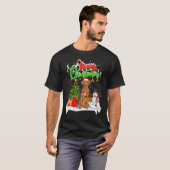 Xmas Lighting Matching Santa Rhodesian Ridgeback D T-Shirt (Vorne ganz)