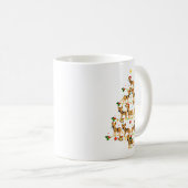Xmas Lighting Santa African Wild Dog Christmas Tre Kaffeetasse (VorderseiteRechts)