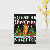 Xmas Lighting Santa All I Want For Christmas Is A Karte (Gelbe Blume)