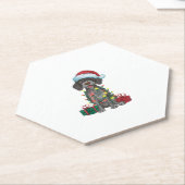 Xmas Lighting Santa German Drahthaar Pointer Dog Untersetzer (angewinkelt)