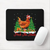 Xmas Lighting Santa Hat Chicken Christmas Tree  Mousepad (Mit Mouse)