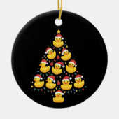 Xmas Lighting Santa Hat Rubber Duck Christmas Tree Keramik Ornament (Vorne)
