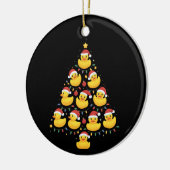 Xmas Lighting Santa Hat Rubber Duck Christmas Tree Keramik Ornament (Links)