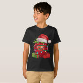 Xmas Lighting Santa Hat Strawberry Christmas T-Shirt (Vorne ganz)