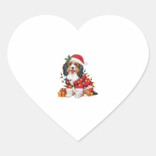 Xmas Lighting Santa Havanese Dog Weihnachten Herz-Aufkleber