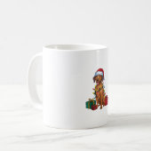 Xmas Lighting Santa Rhodesian Ridgeback Dog Christ Kaffeetasse (Vorderseite Links)