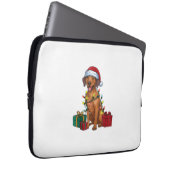 Xmas Lighting Santa Rhodesian Ridgeback Dog Christ Laptopschutzhülle (Vorne Rechts)