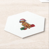Xmas Lighting Santa Rhodesian Ridgeback Dog Christ Untersetzer (angewinkelt)