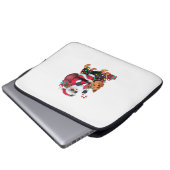 Xmas Lighting Santa Riding Yorkshire Terrier Dog C Laptopschutzhülle (Vorne Knopf)
