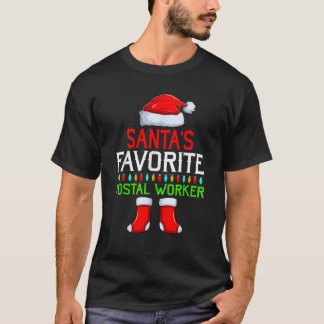 Xmas Lighting Santa's Lieblings Postal Worker Funn T-Shirt