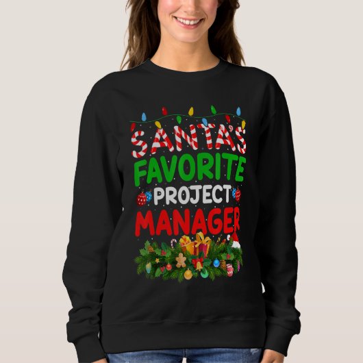 Xmas Lighting Santa's Lieblings-Projekt-Manager Ch Sweatshirt (Vorderseite)