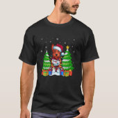Xmas Lighting Scottie Dog Lovers Men Women Ugly Ch T-Shirt (Vorderseite)