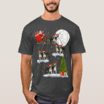 Xmas Lighting Tree Santa Riding Boston Terrier Chr T-Shirt<br><div class="desc">Xmas Lighting Tree Santa Riding Boston Terrier Christmas  .</div>