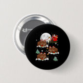 Xmas Lighting Tree Santa Riding Wooly Mammoth Chr Button (Vorne & Hinten)