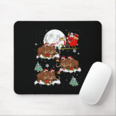 Xmas Lighting Tree Santa Riding Wooly Mammoth Chr Mousepad (Mit Mouse)
